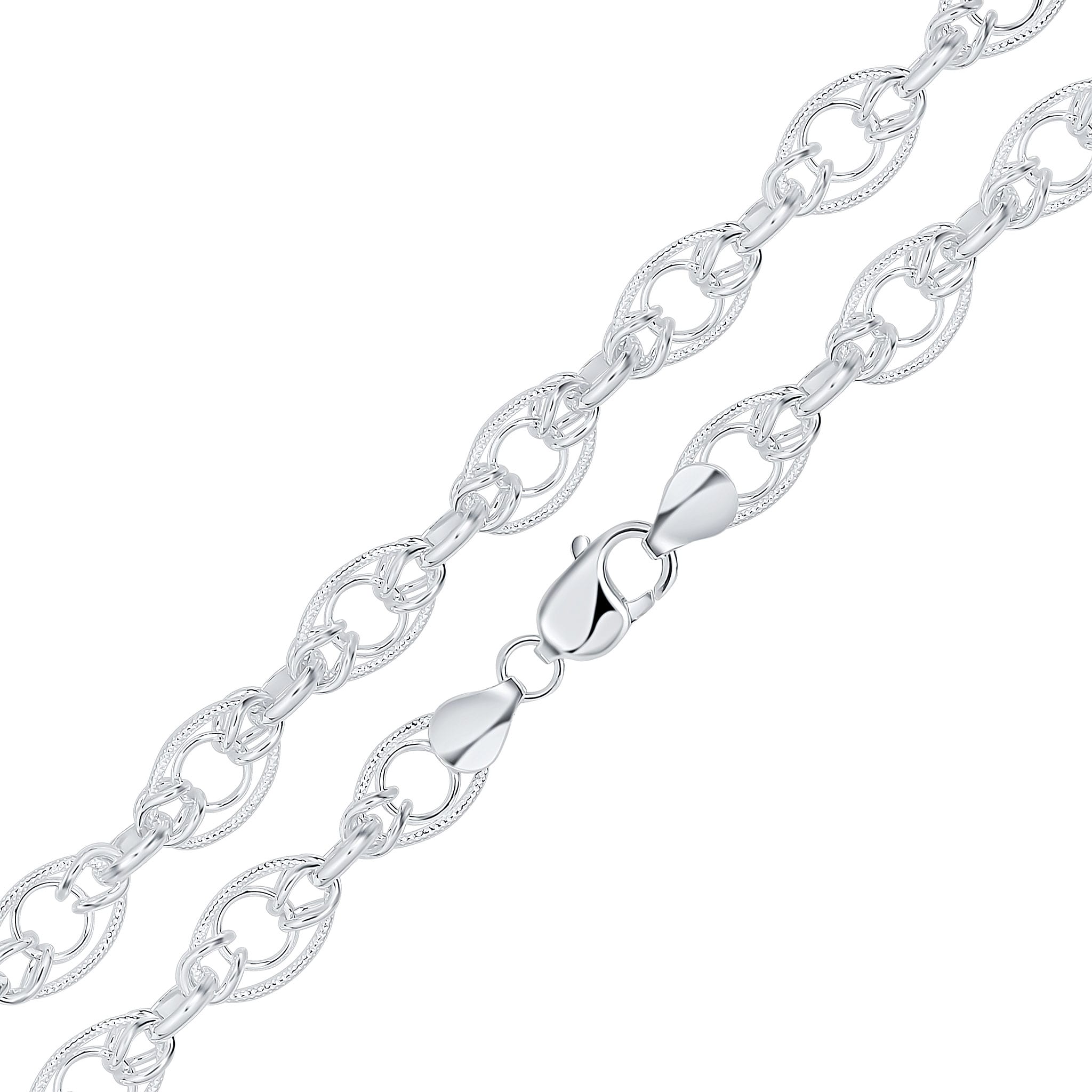 Silver 10.7mm Oval Knot Chain