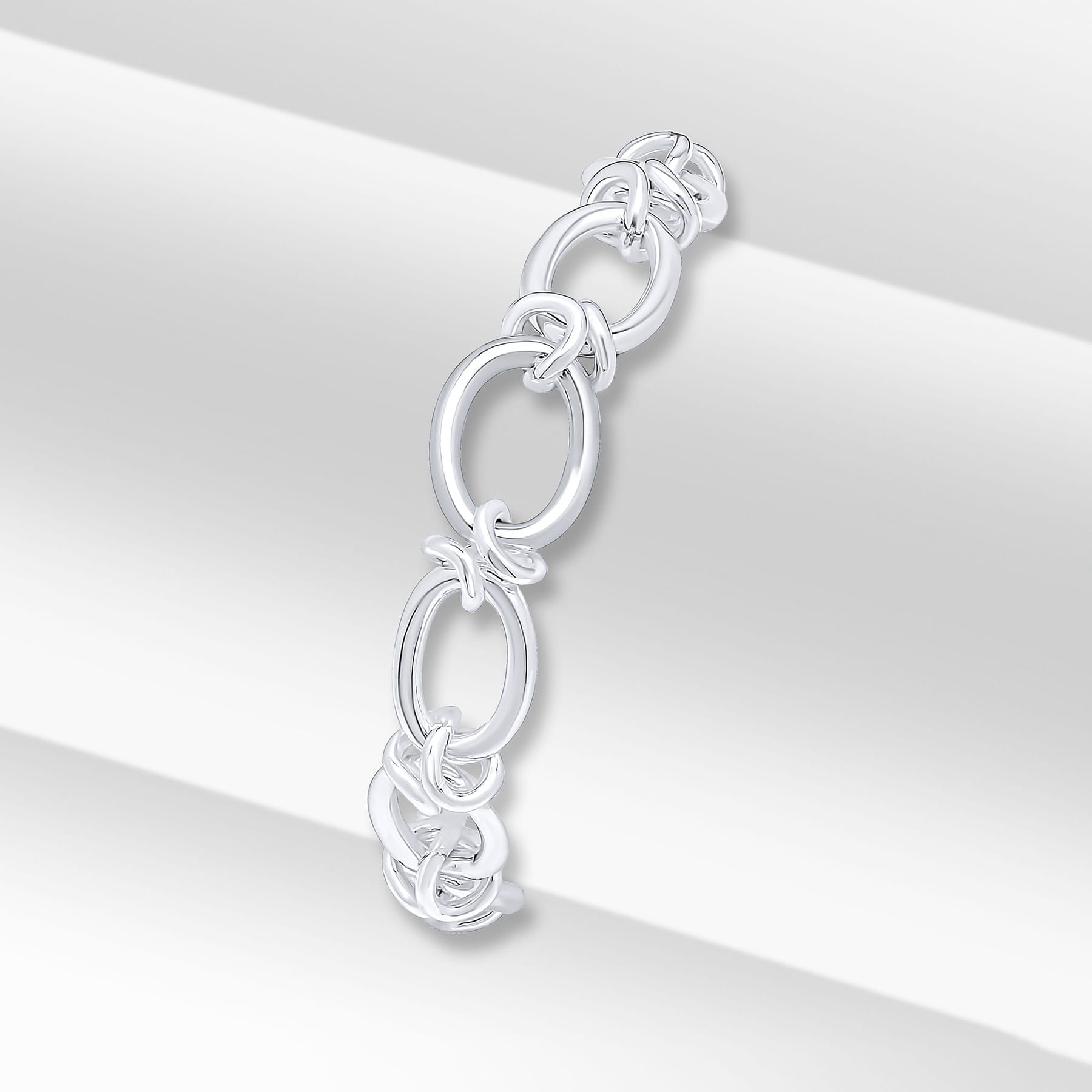Silver 10mm Oval Knot Chain