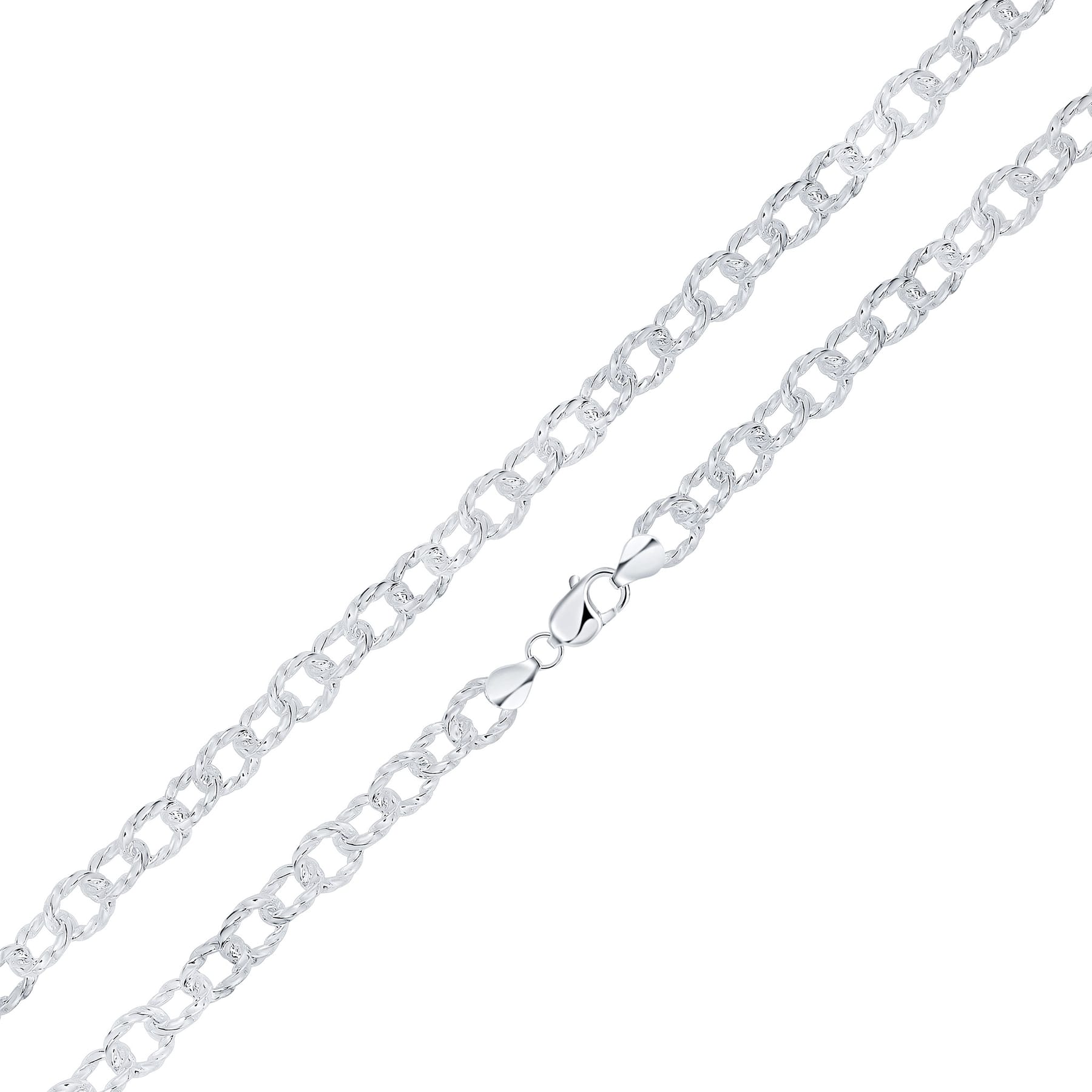 Silver 11mm Oval Twist Chain