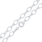 Silver 11x18mm Oval Belcher Chain