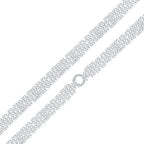 Silver 15mm Brick 5 Row Chain