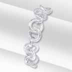 Silver 18mm Round Greek Key