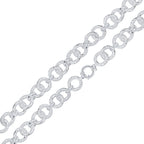 Silver 18mm Round Greek Key Chain