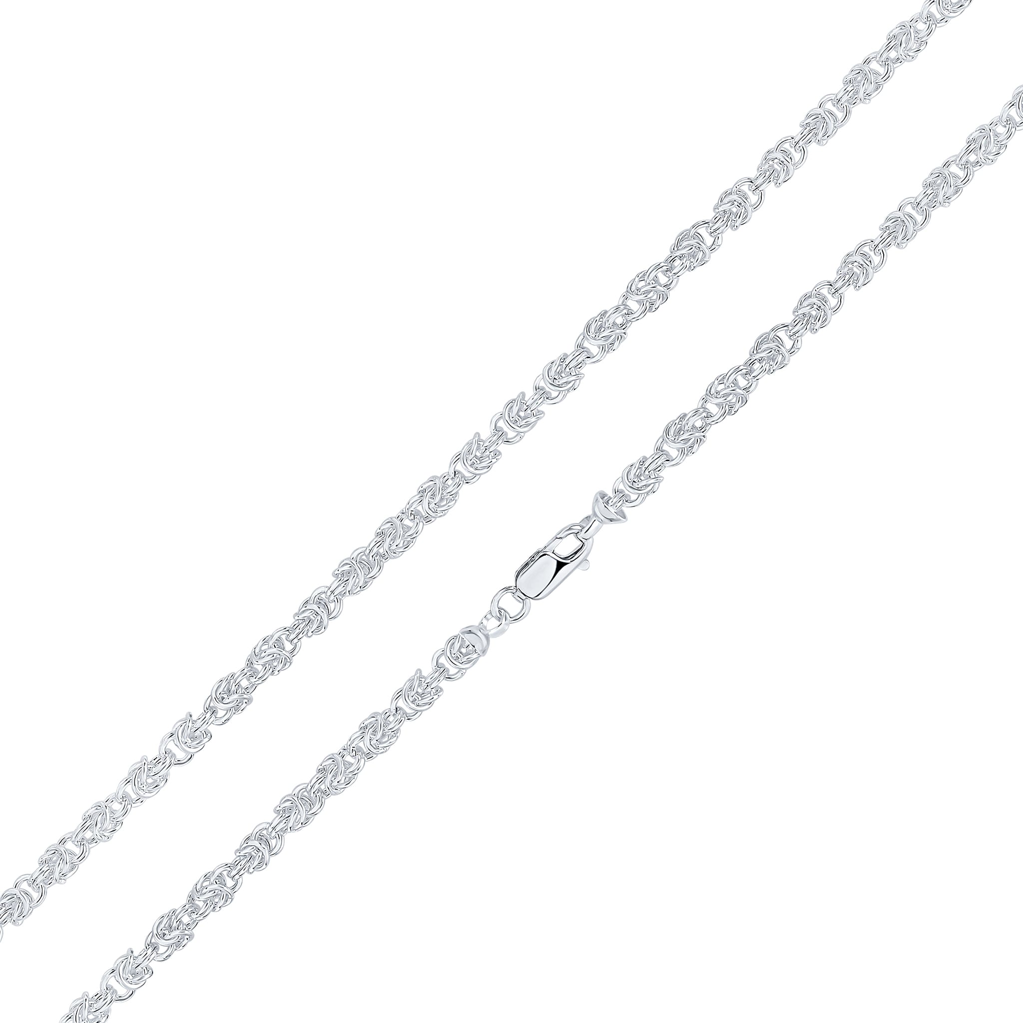 Silver 4mm Byzantine