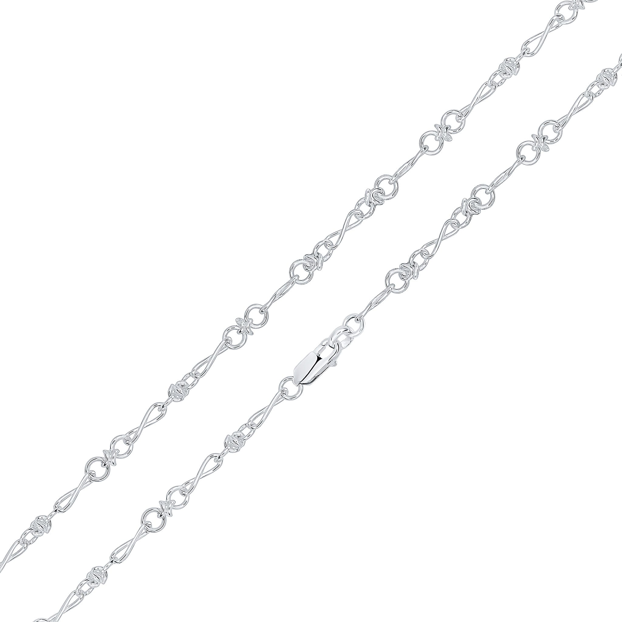 Silver 5.5mm Infinity Knot