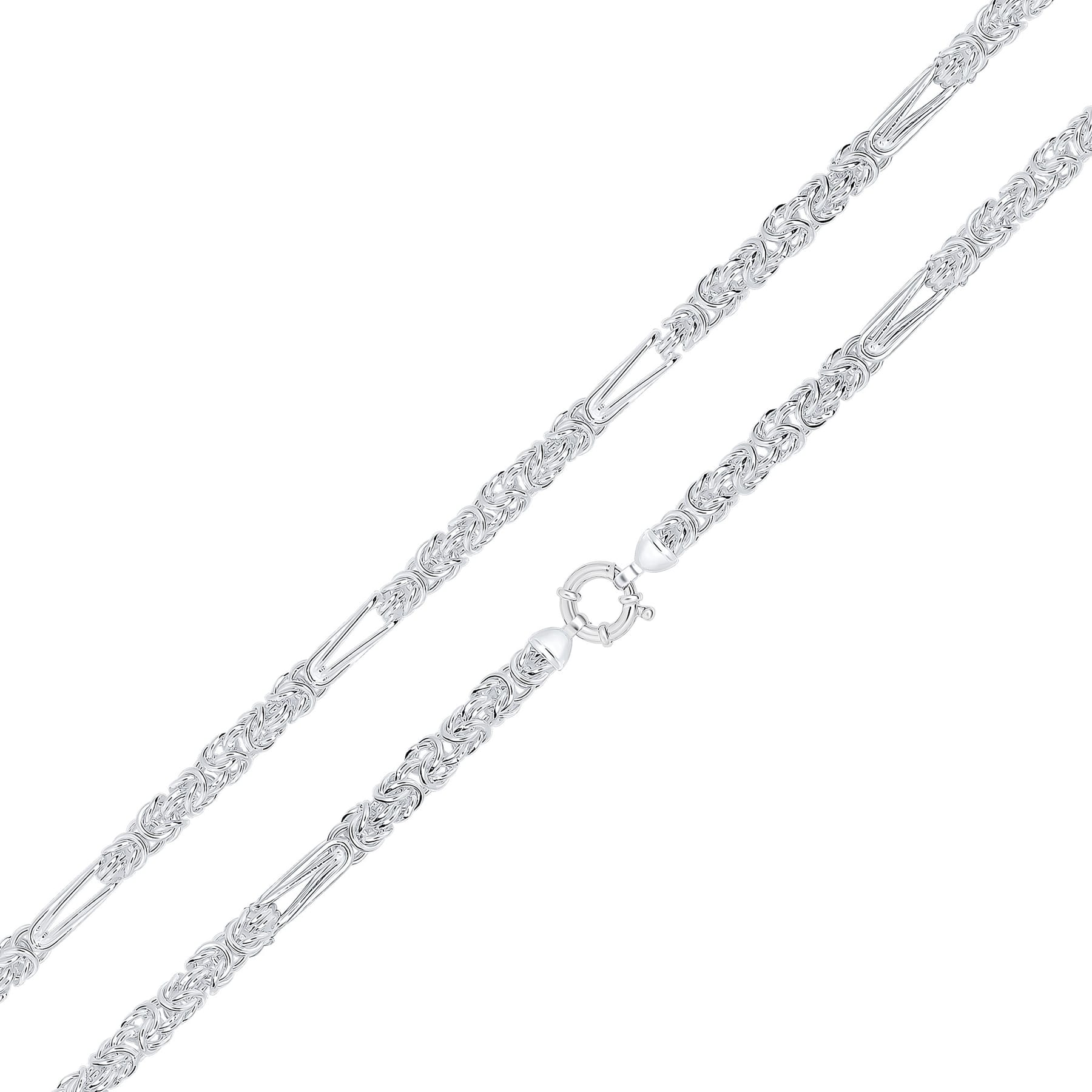 Silver 5mm Byzantine Long/Short Chain