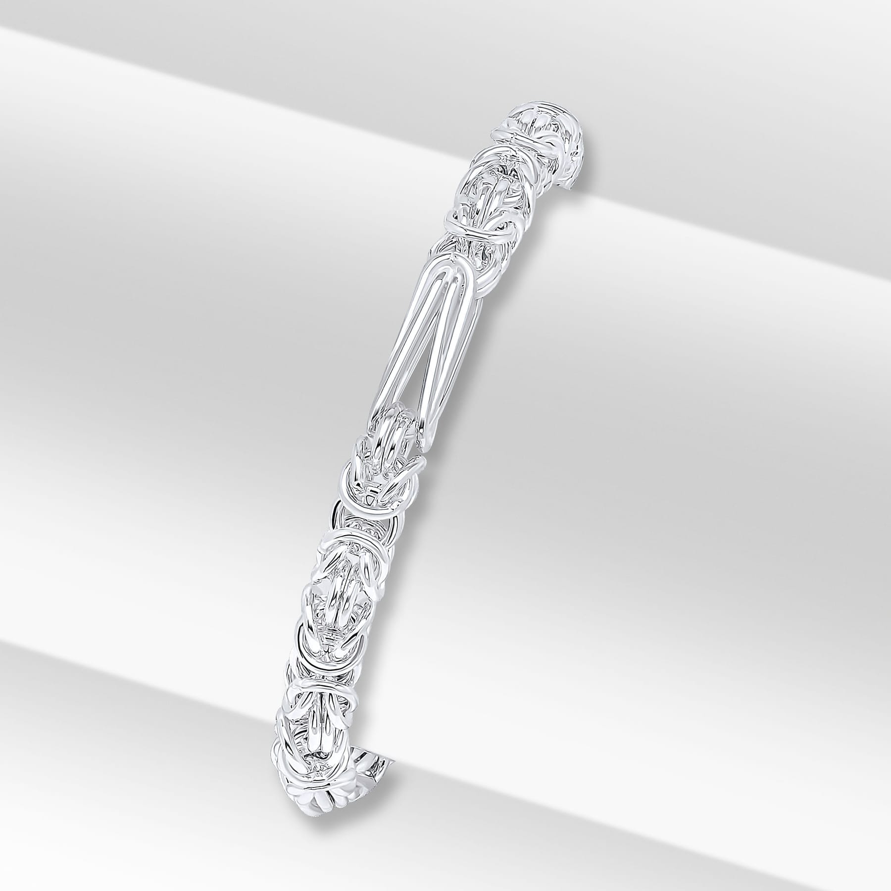 Silver 5mm Byzantine Long/Short Chain