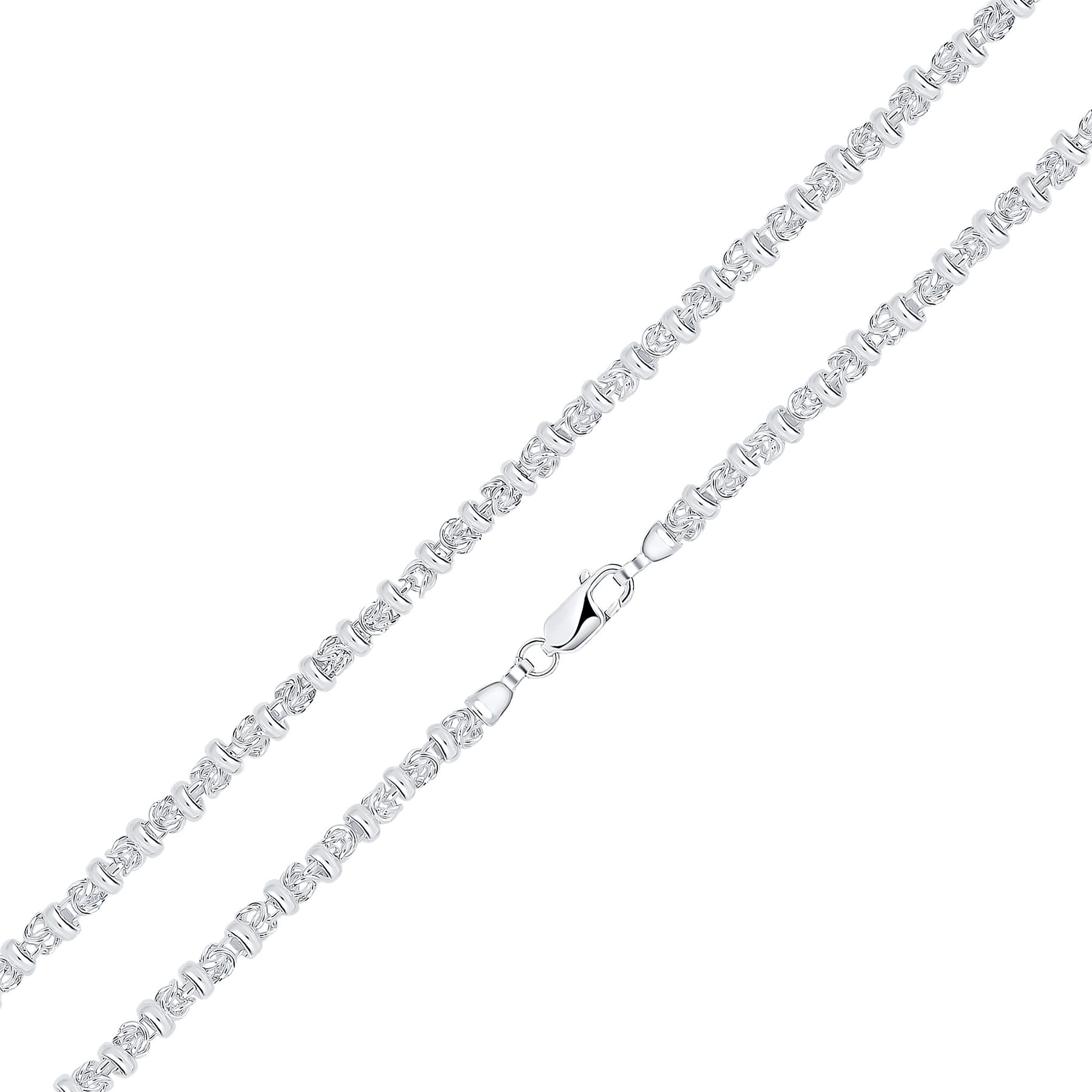 Silver 5mm Byzantine With Rings Chain