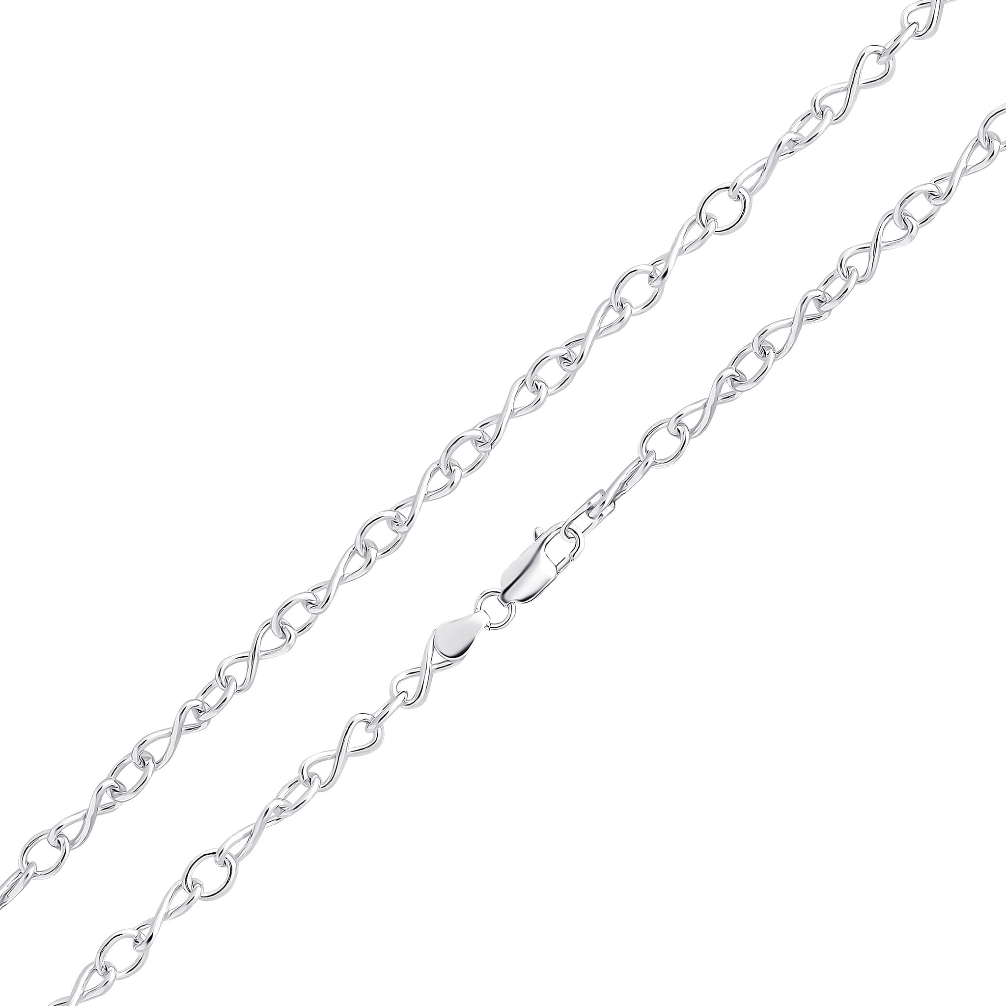 Silver 6.3mm Infinity Link