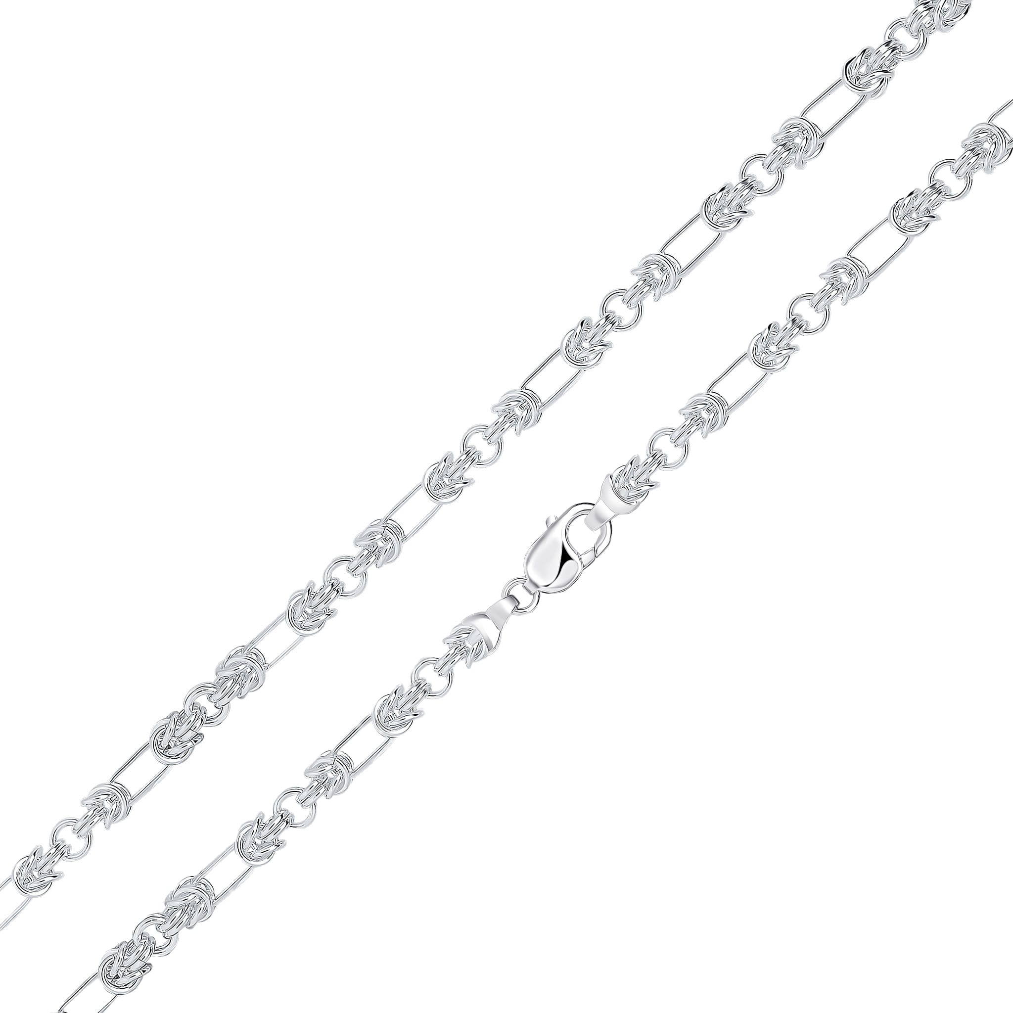 Silver 6.5mm Byzantine Oval