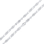 Silver 6.6mm Byzantine Infinity