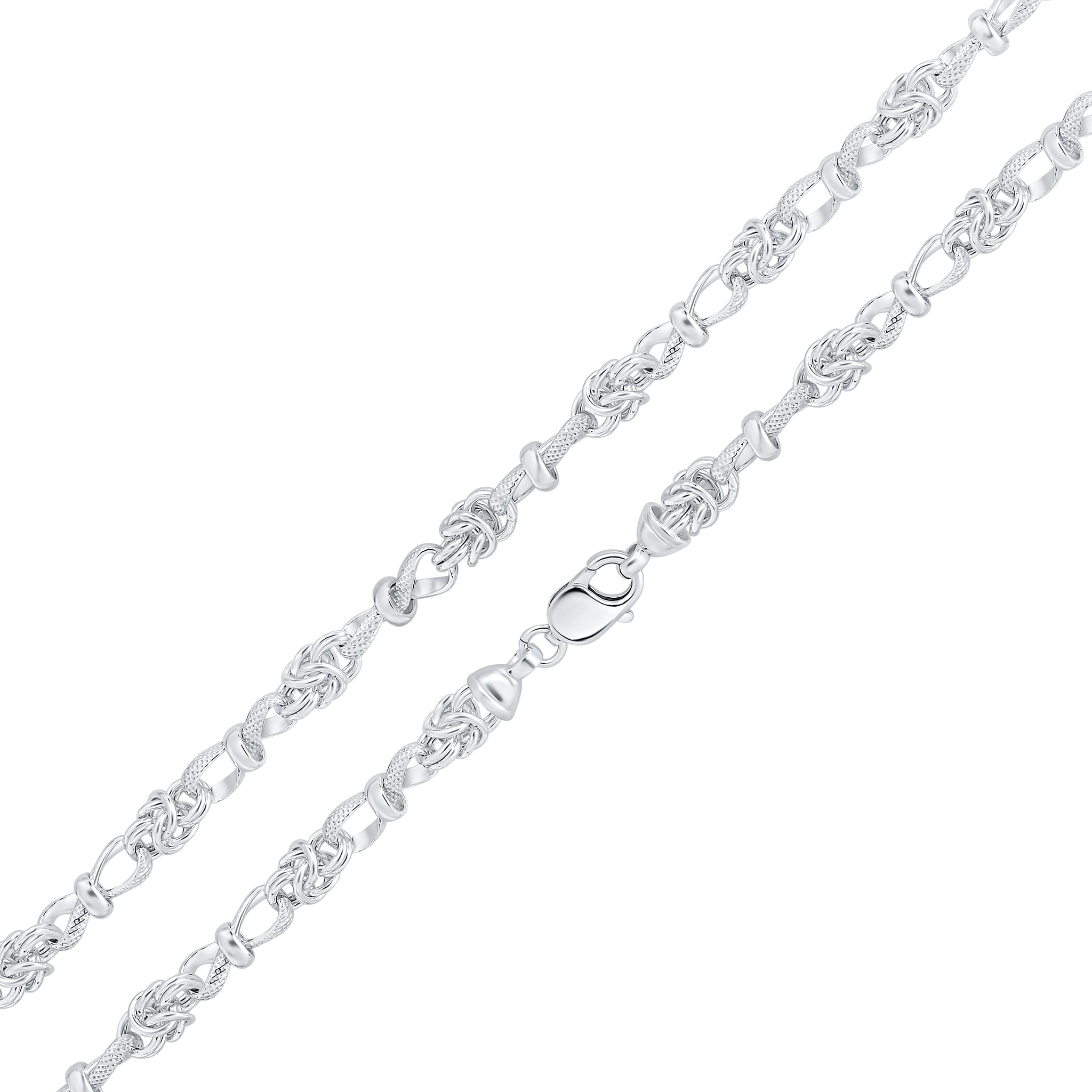 Silver 6.6mm Byzantine Infinity