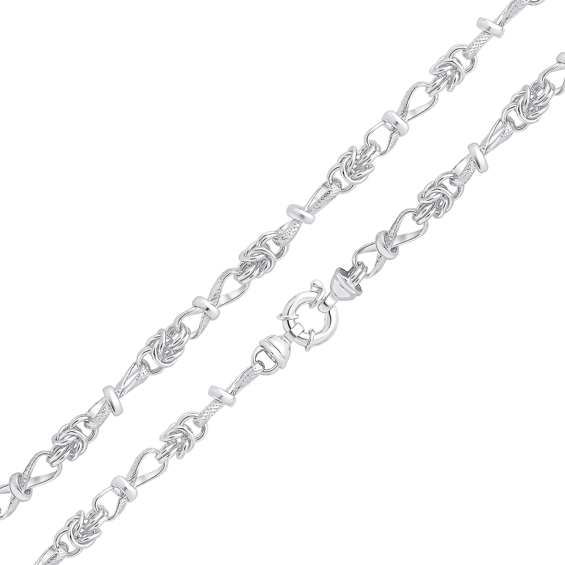 Silver 6.6mm Byzantine Infinity Chain