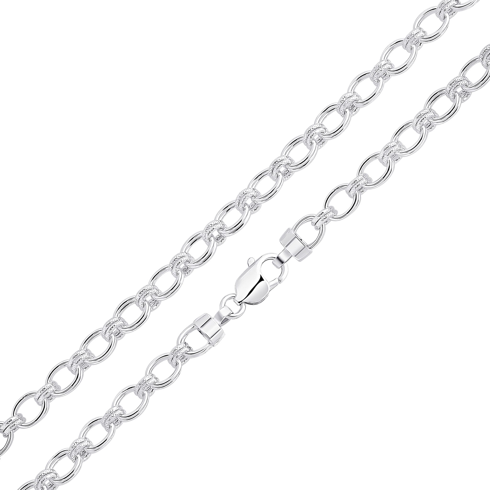 Silver 7.5mm Oval Double Loop