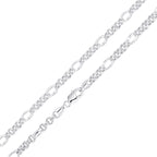 Silver 8.5mm Double Figaro Belcher