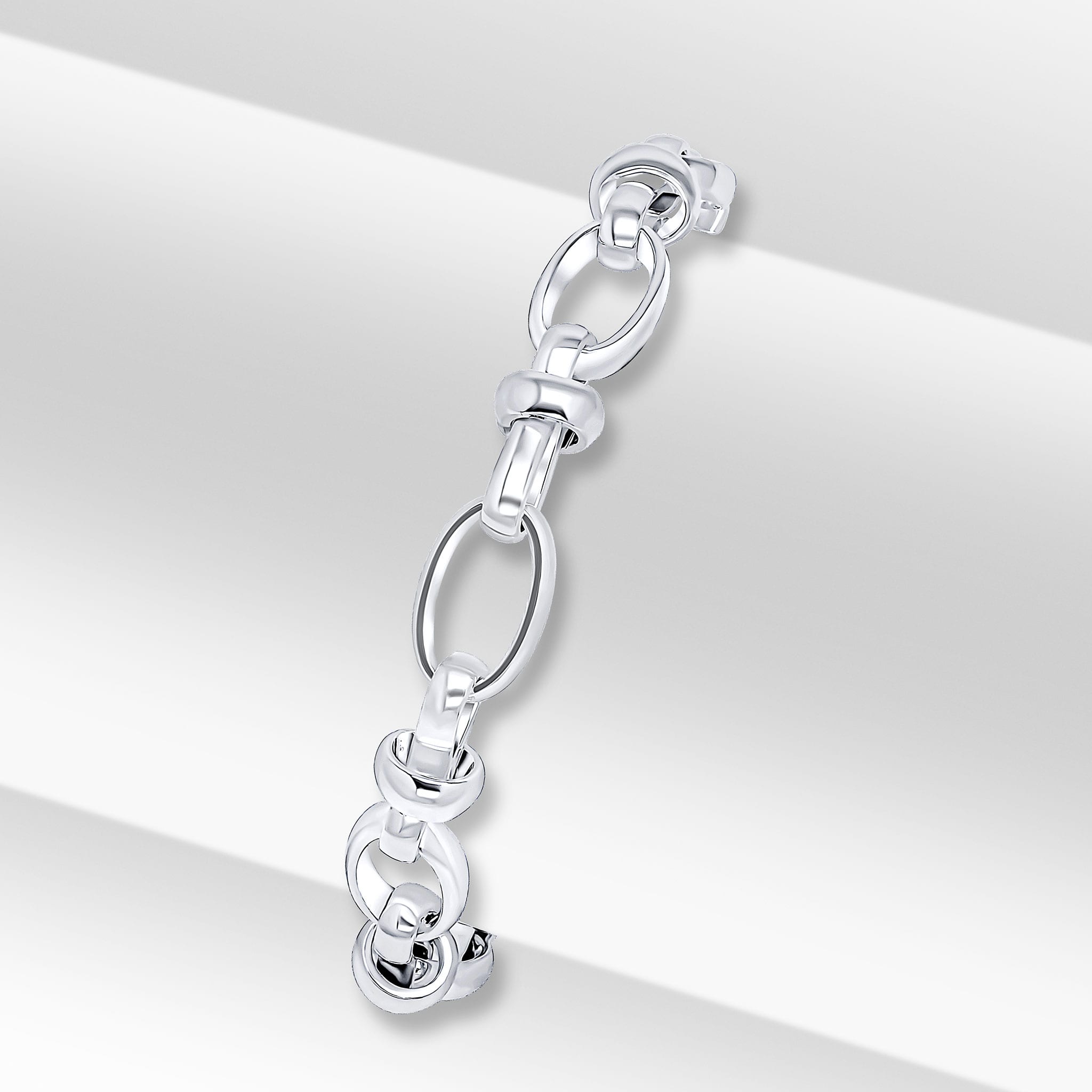 Silver 8.5mm Oval Pinch Bar