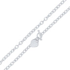 Silver 8mm Cable Disc Chain