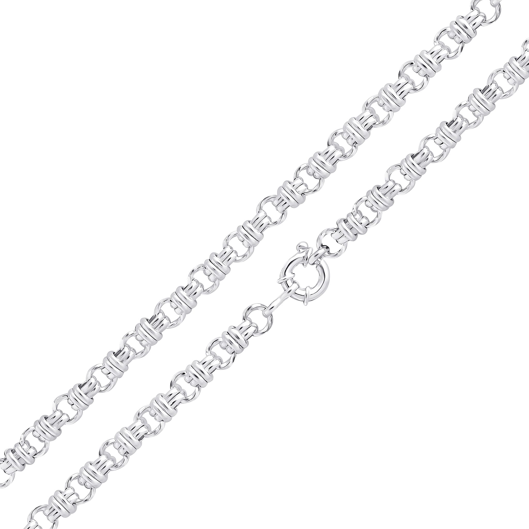 Silver 8mm Circle Belt Link