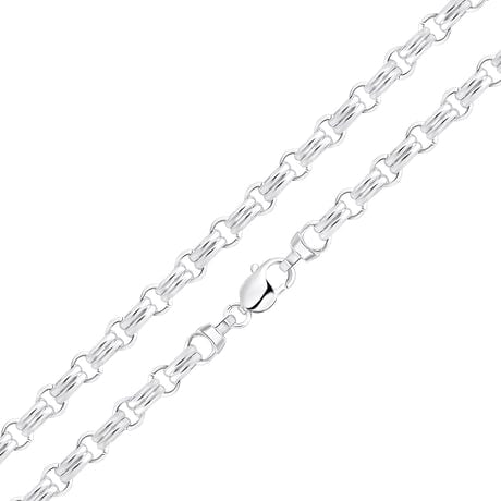 Silver 9.2mm Round Double Bar