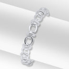 Silver 9mm Oval Double Ring