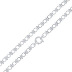 Silver 9mm Oval Double Ring Chain