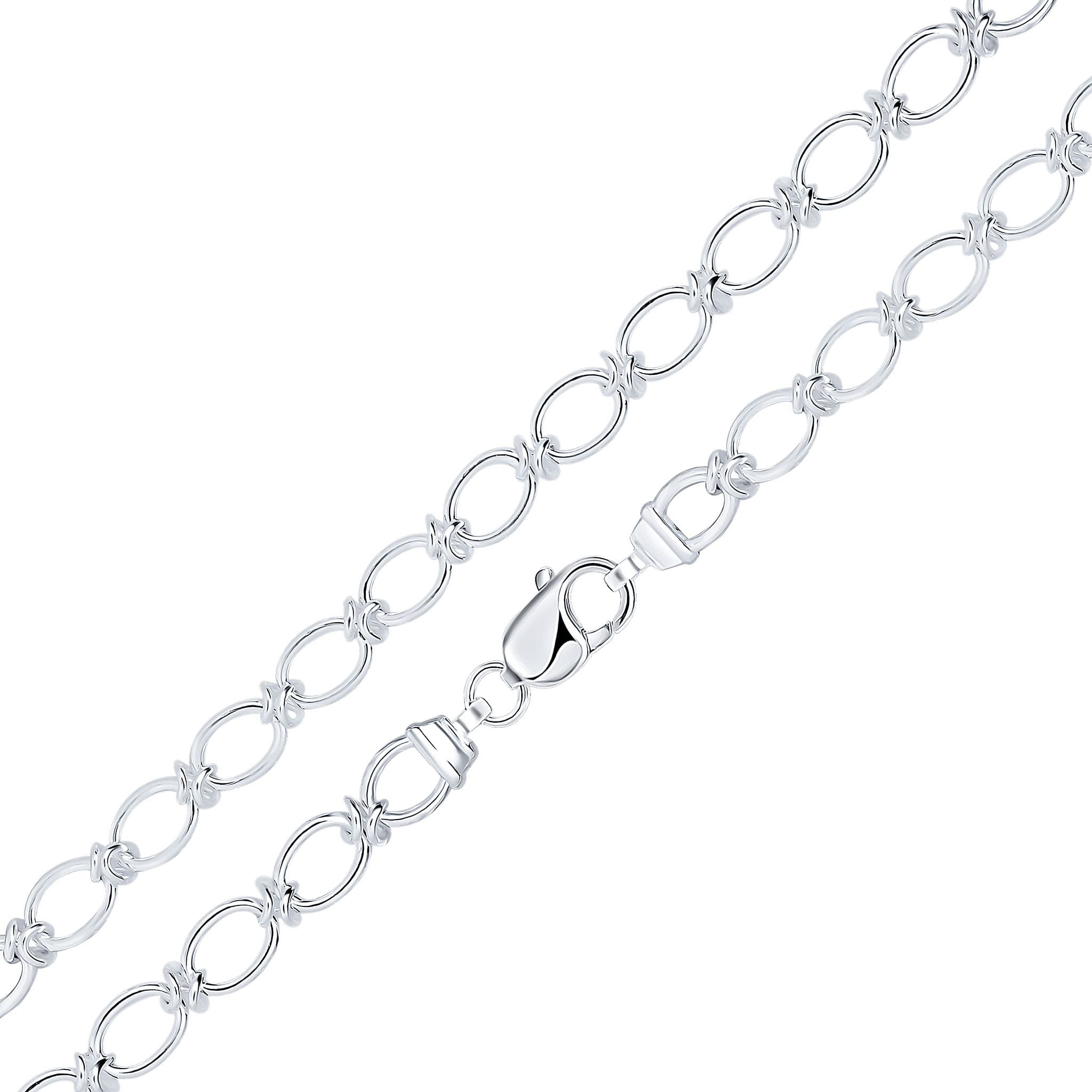 Silver 9mm Oval Knot