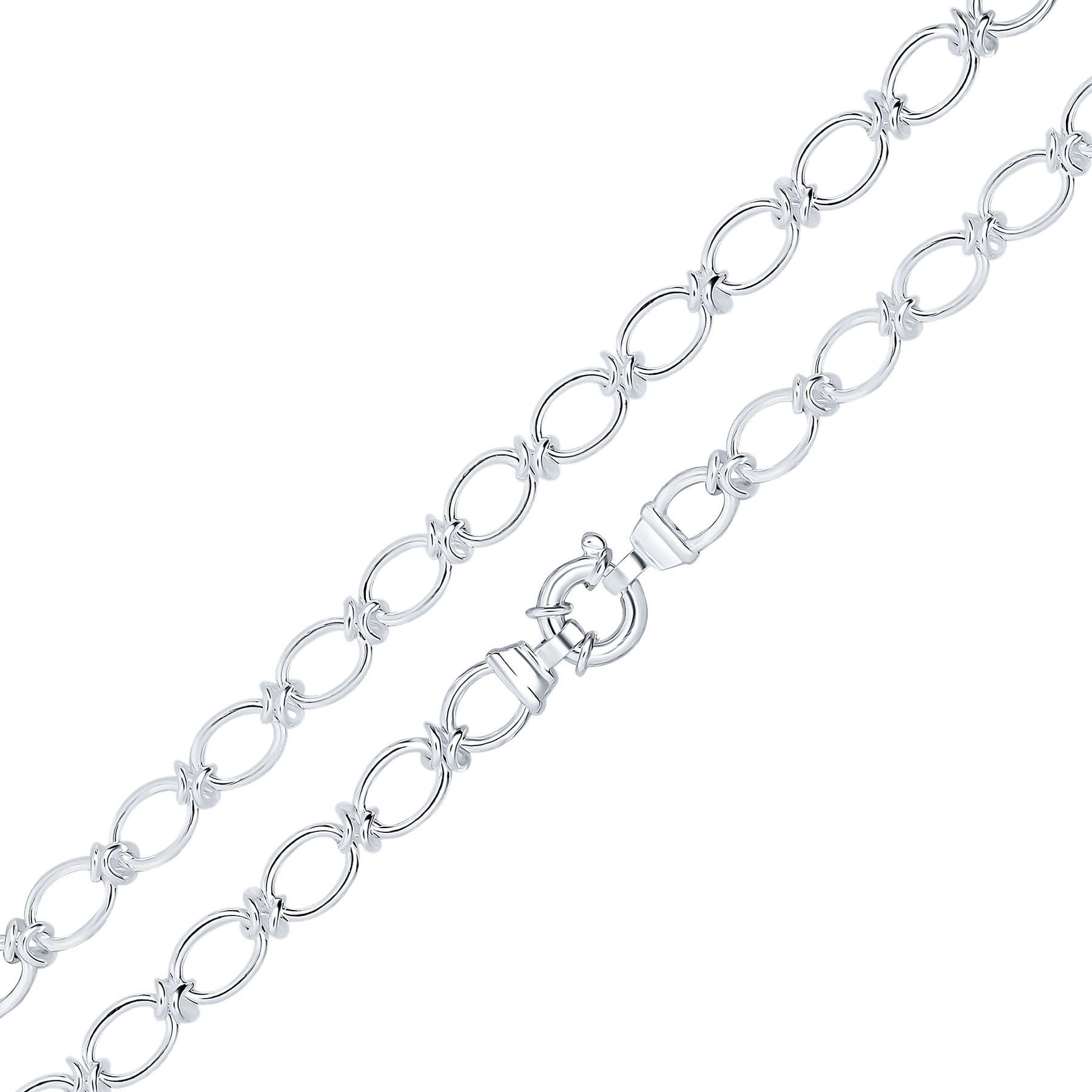 Silver 9mm Oval Knot Chain