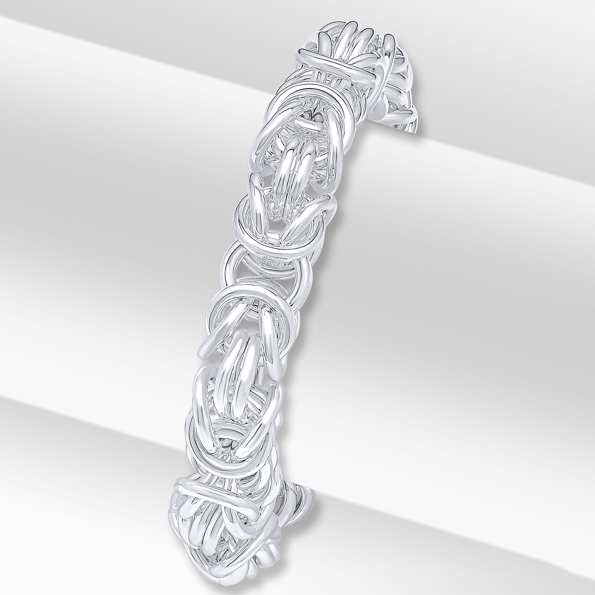 Silver 11mm Byzantine 8" Bolt Ring