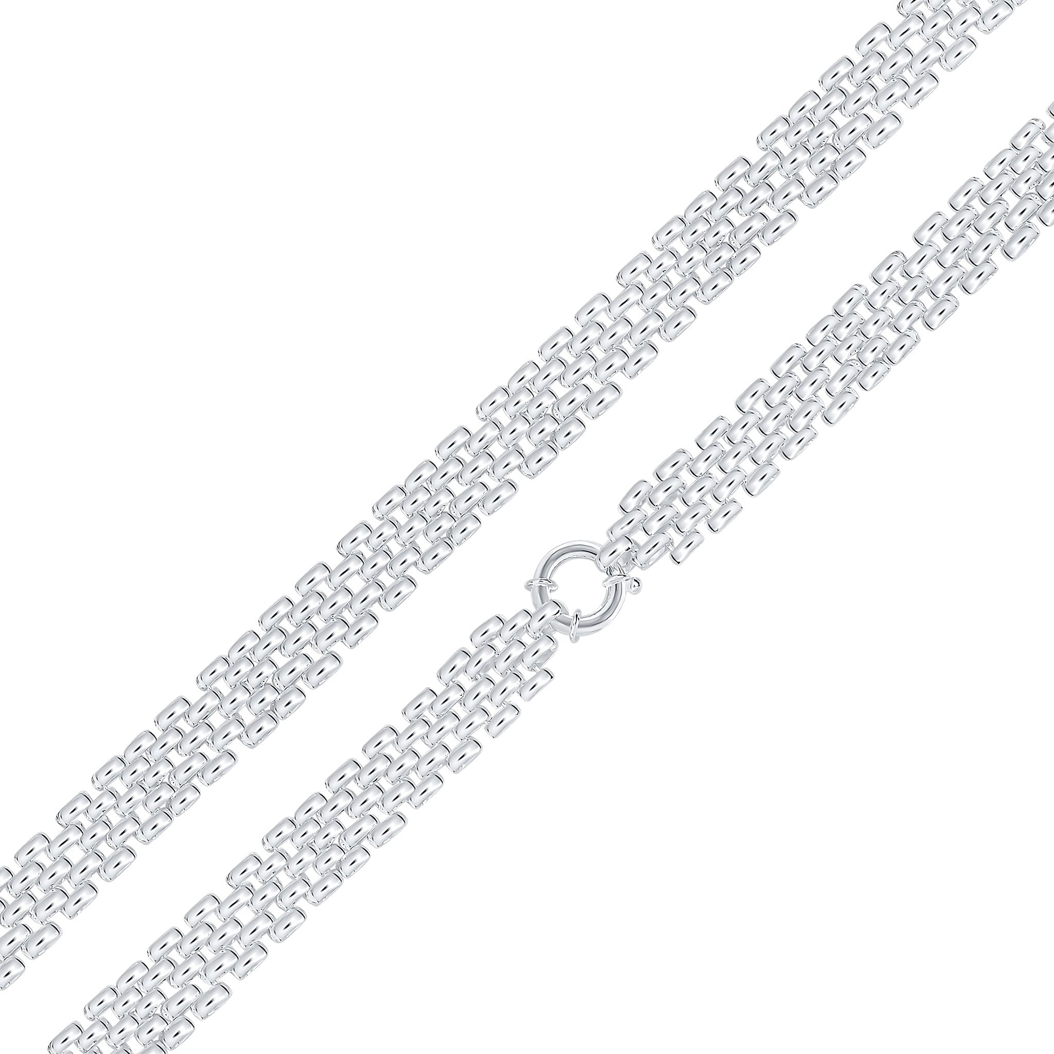 Silver 15mm Brick 5 Row Bolt Ring 1