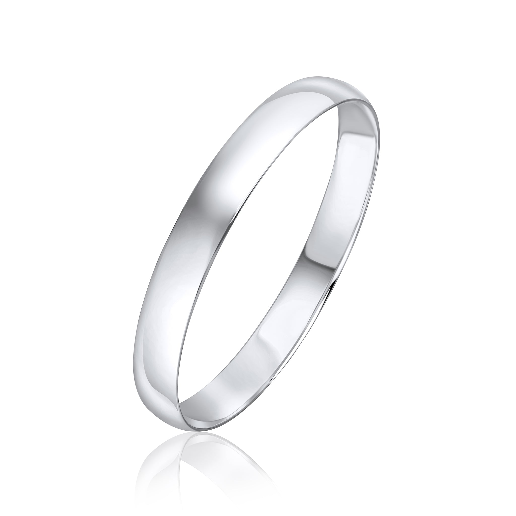 Silver 10mm Round Court Bangle