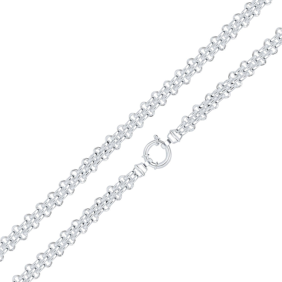 Silver 10mm Brick Bolt Ring 1