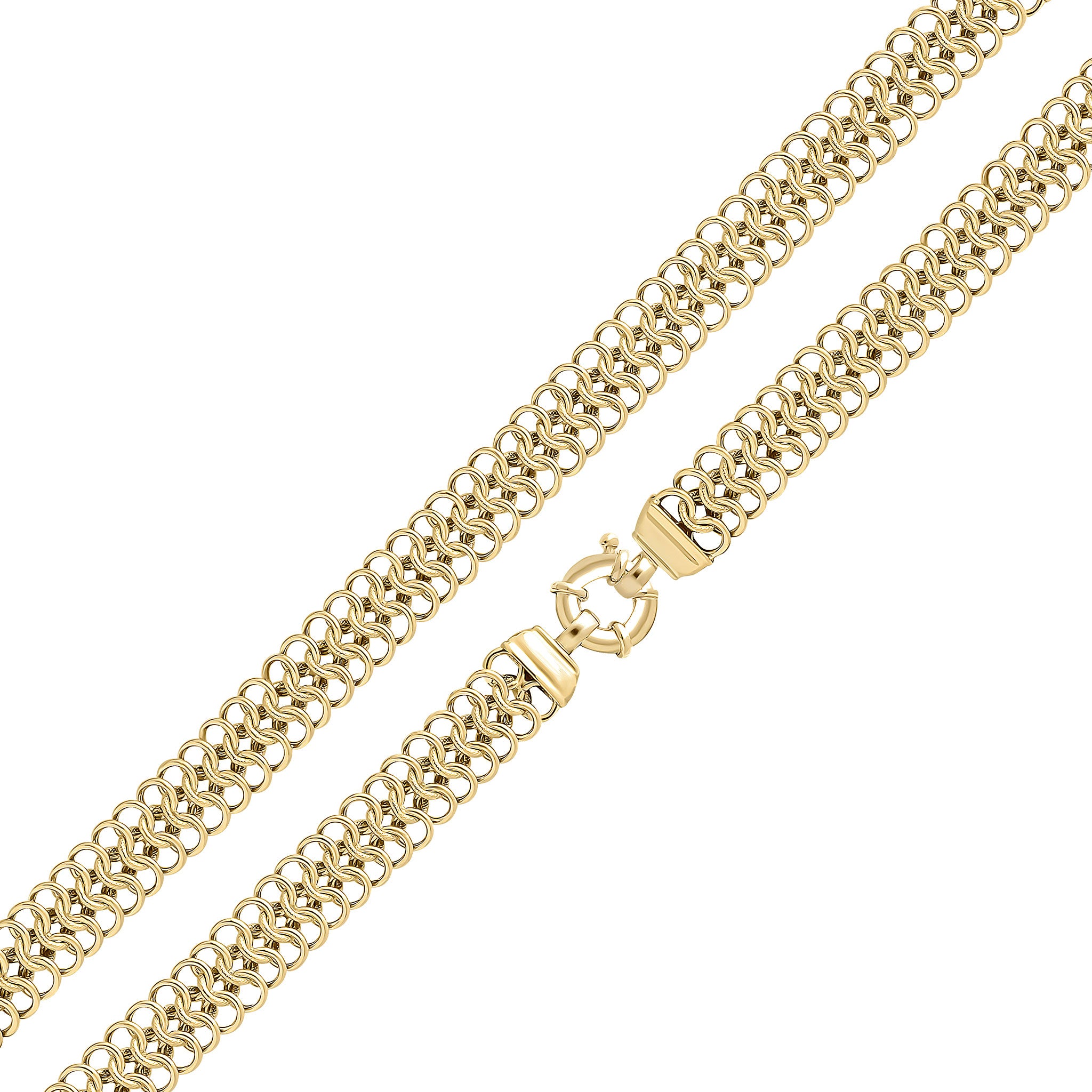 9ct Yellow Gold 3r Interlink Circ