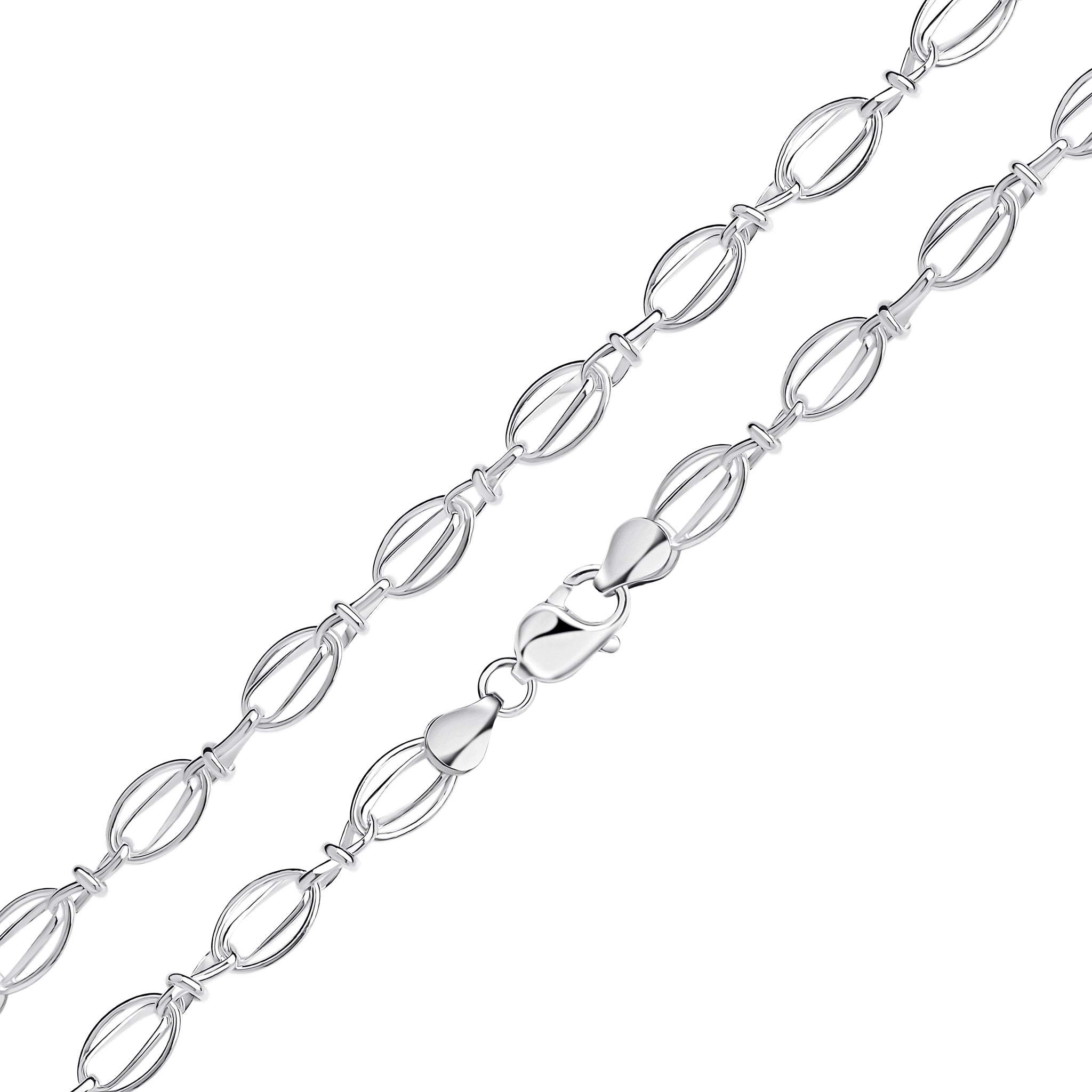 Silver Oval Infinity 7.5"