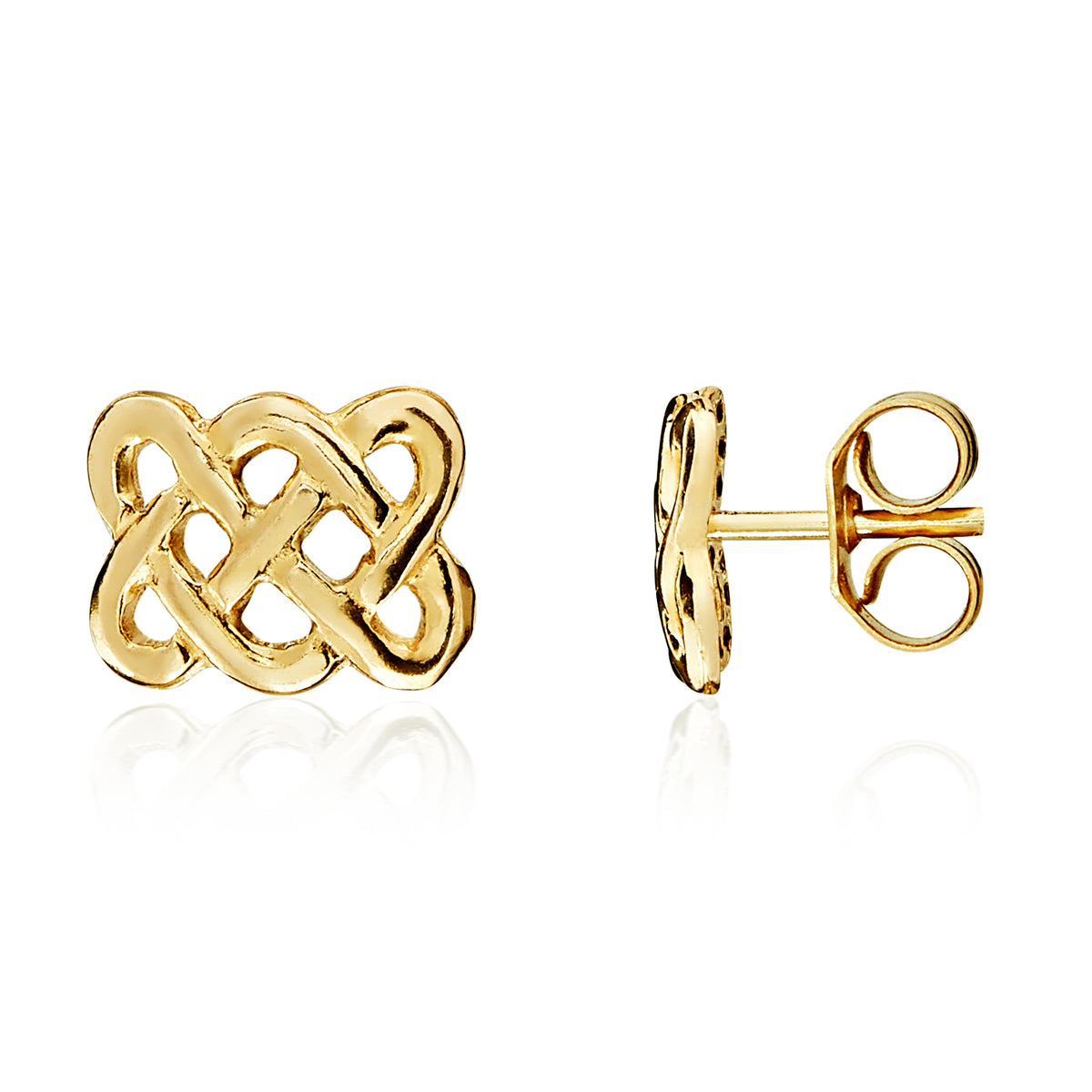 9ct Yellow Gold Celtic Style Stud Earrings