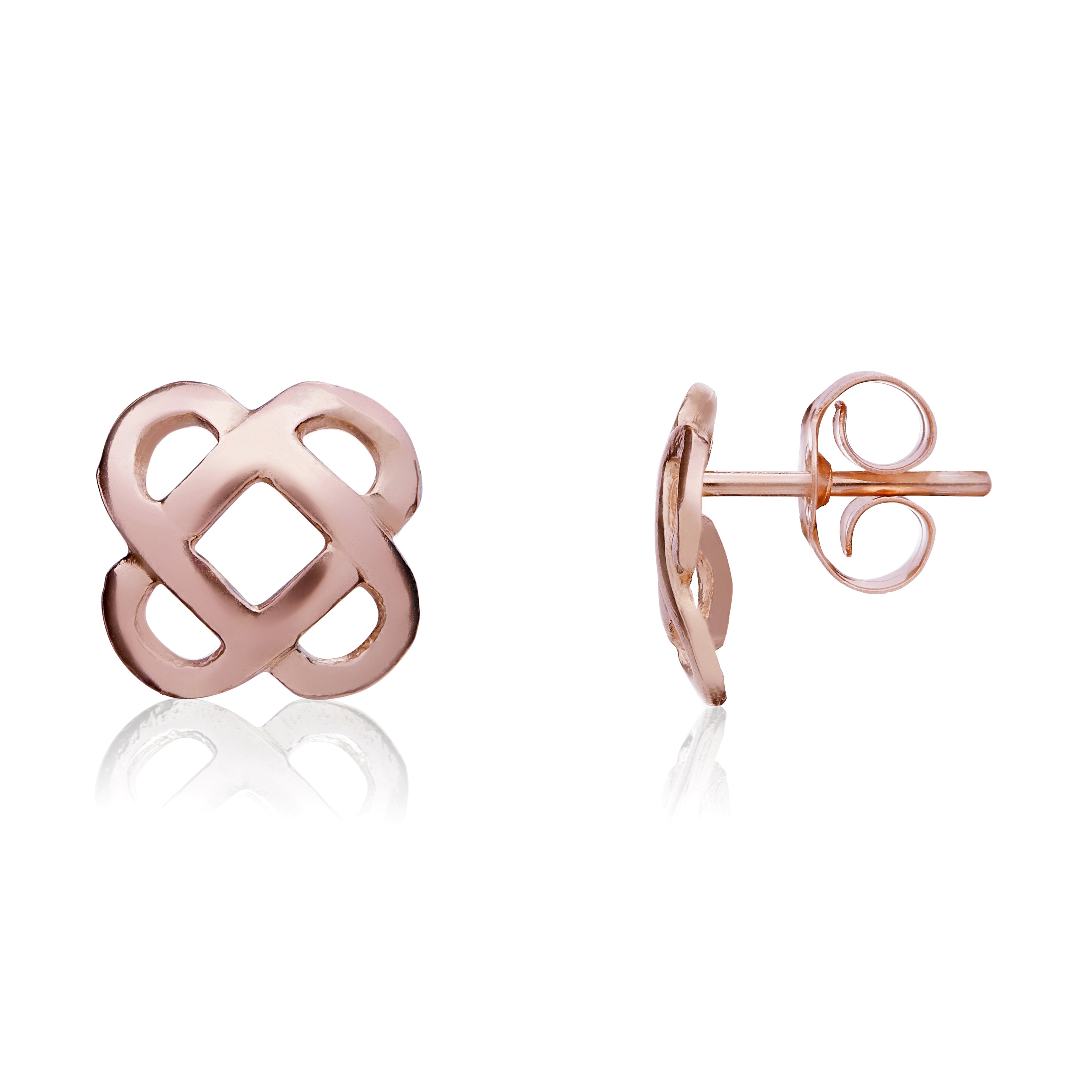 9ct rose gold.Celtic Style Earstuds