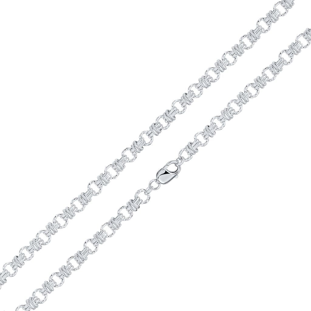 Silver 8mm Circle Belt Link 1