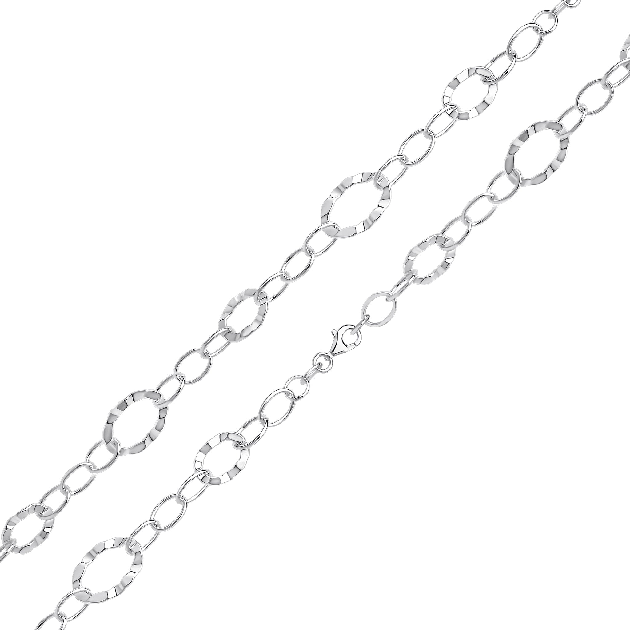 Silver Fancy Multi Link Bracelet 7.5"