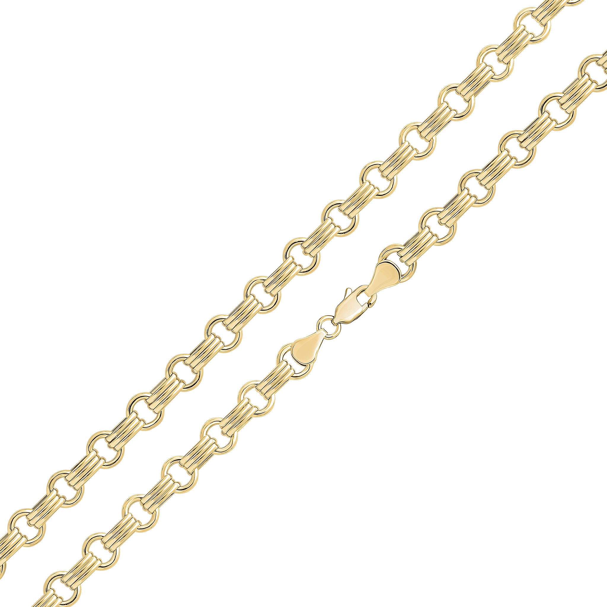 9ct Yellow Gold Handmade 7.5mm Tpl Link 7.5