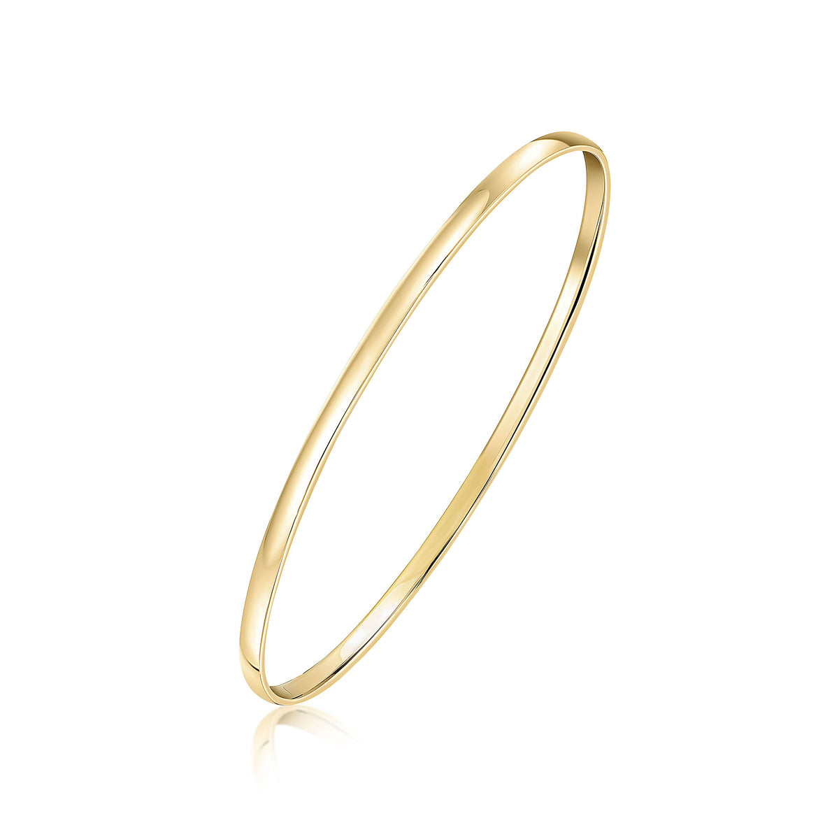 9ct Yellow Gold Handmade 3mm D Shape Slave