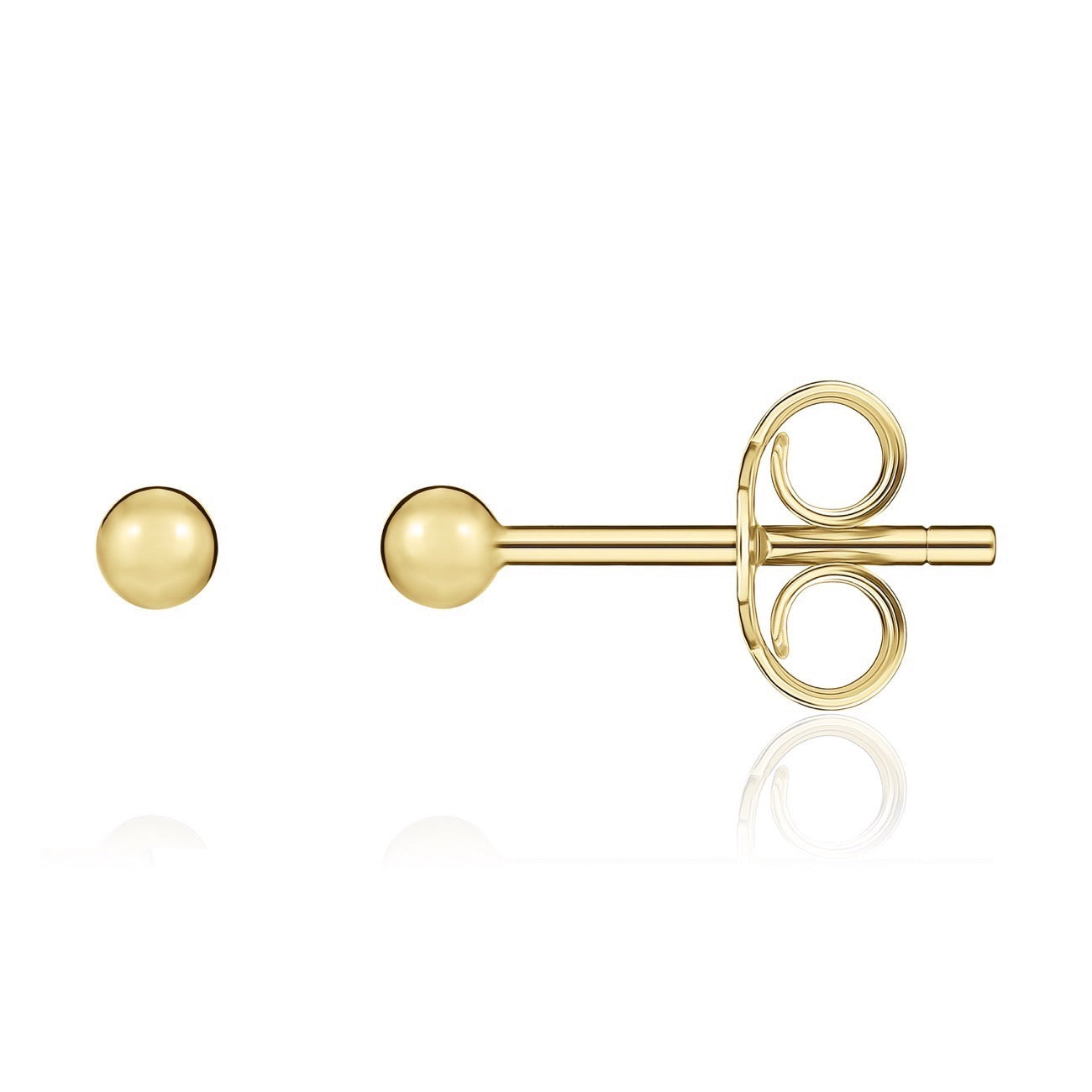 18ct Yellow Gold Polished Ball Stud Earrings 3mm