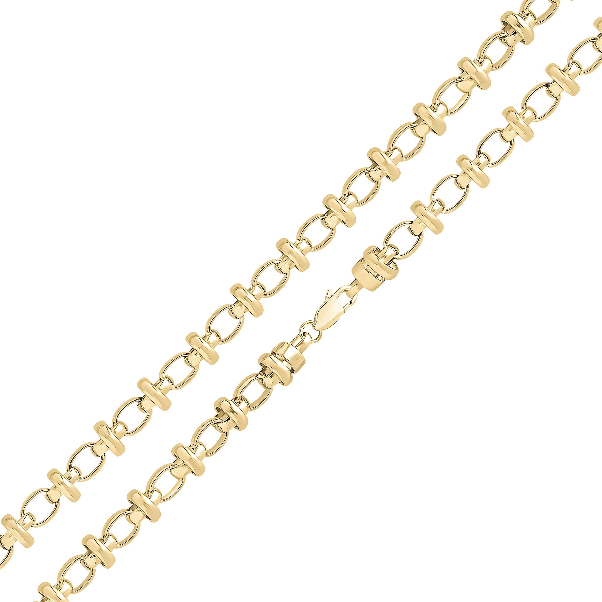 9ct Yellow Gold Handmade 8mm Oval Bel Var 7.5