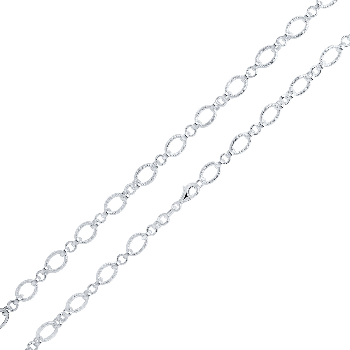 Silver Textured Oval 1