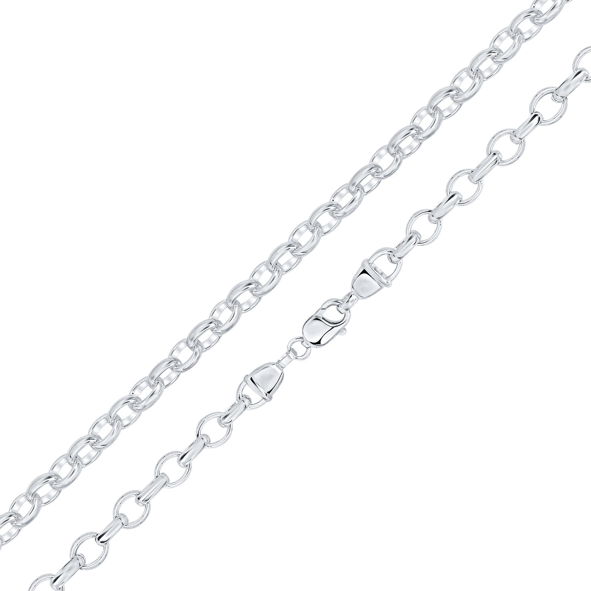 Silver 8.5x11mm Oval Belcher 1