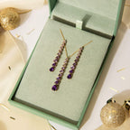 Elements Gold Trillion and Pear Amethyst Set