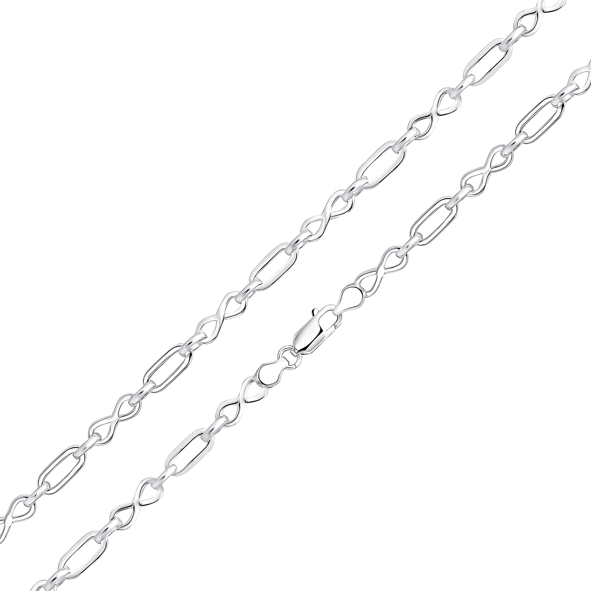Handmade 925 Sterling Silver Infinity Link Chain 1