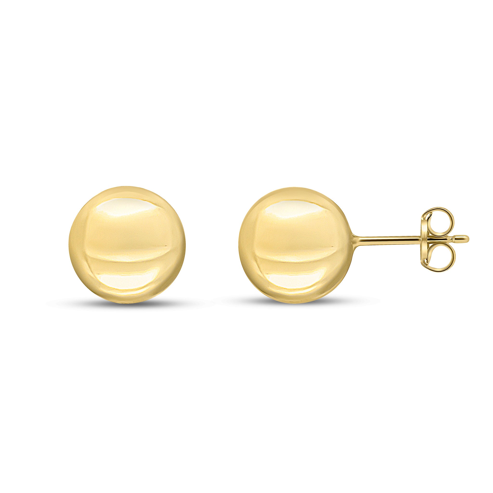 9ct Yellow Gold 10mm Polished Ball Studs