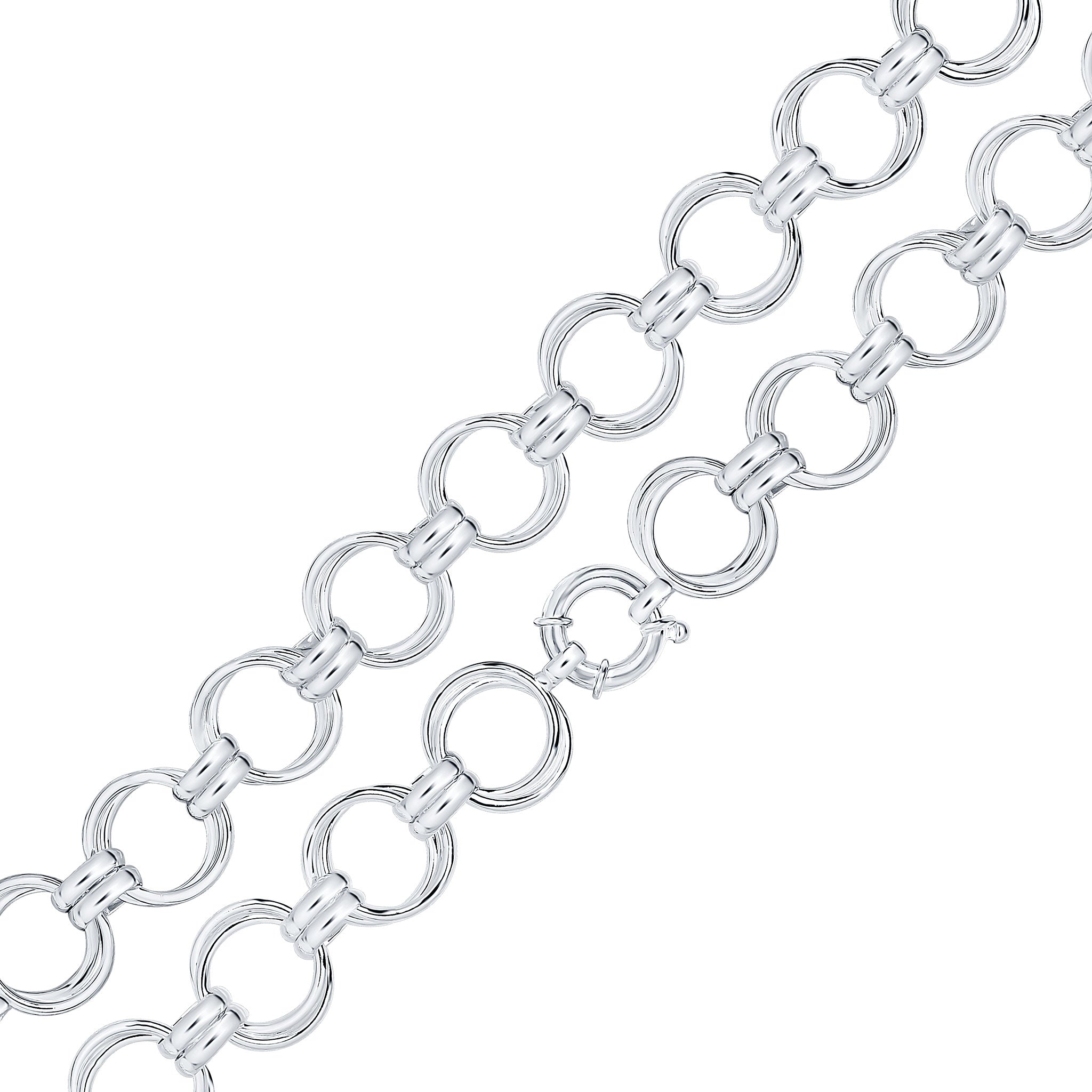 Silver 19mm Fancy Double Ring Bolt Ring 1